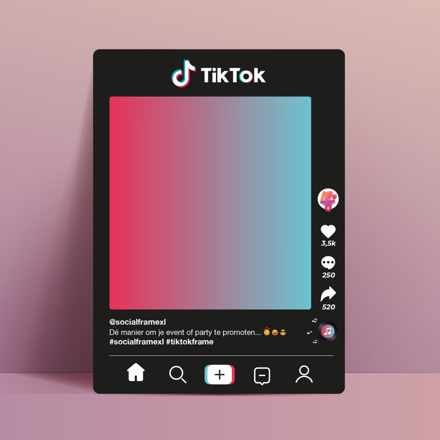 TikTok Frame Social Frame XL