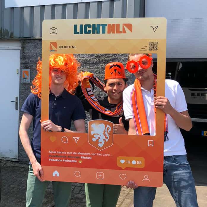 Social Media Frame maken - LichtNL - oranje actie - Bord maken